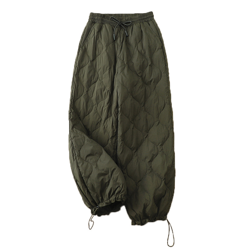 Winter windproof keep warm trousers, elastic waist
