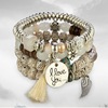 Accessory, souvenir, jewelry with tassels, fashionable beaded bracelet, boho style