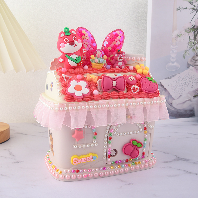 女の子 DIY 手作りクリーム接着剤材料パッケージギフトボックスセットクリエイティブ手作りショップ教育屋台おもちゃ卸売|undefined