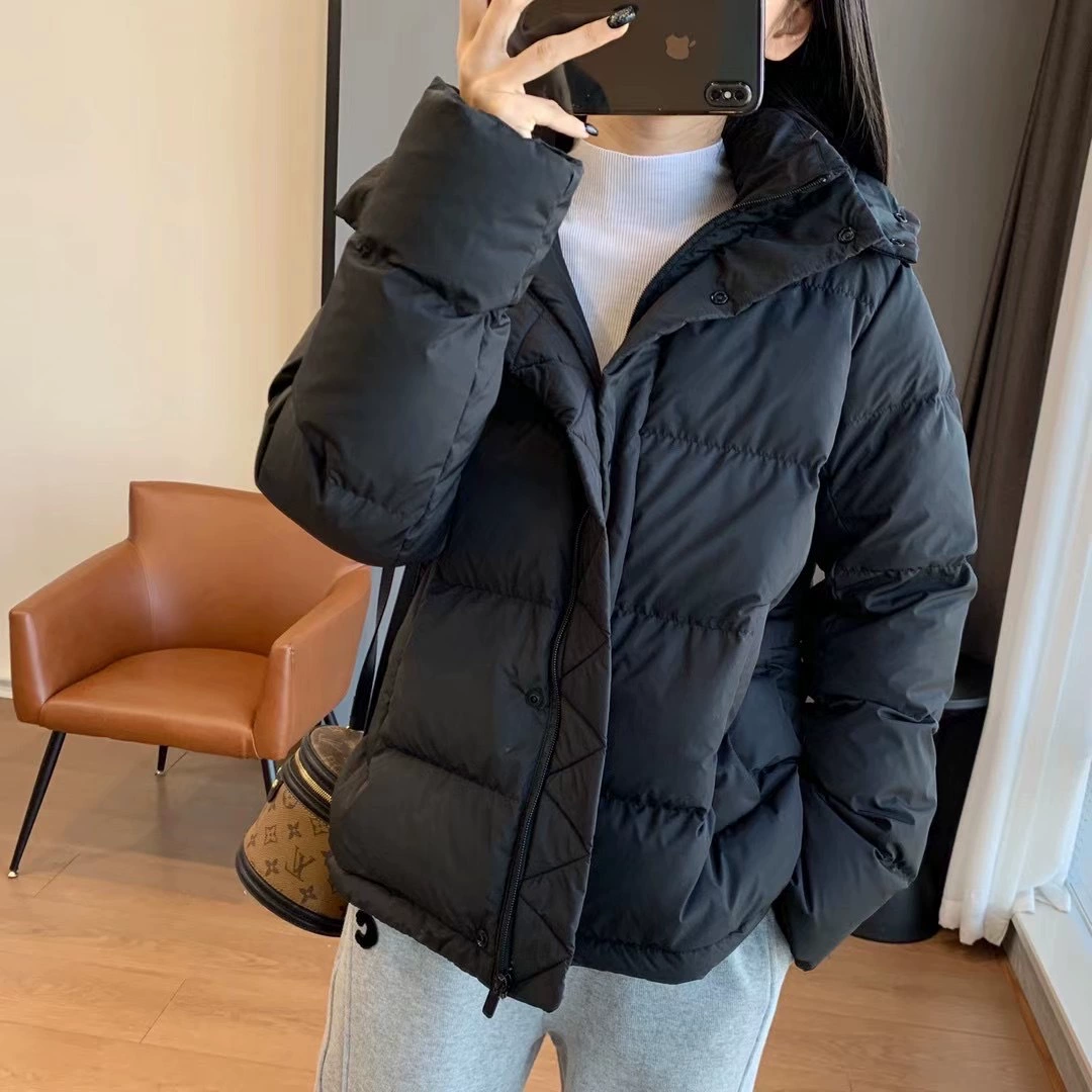 Velvet down jacket, hoody, duck down, increased thickness