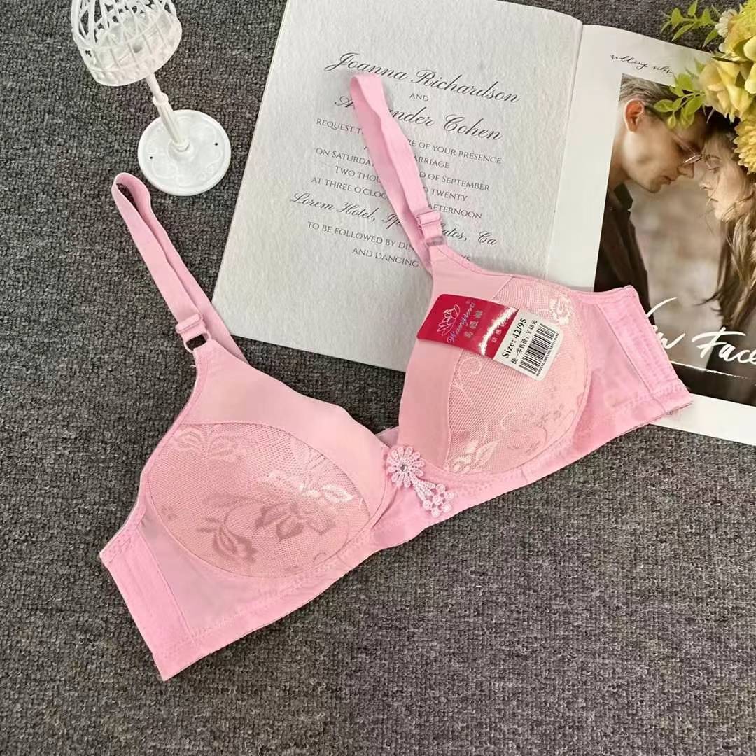 Bra de ropa interior de madres transfronterizas delgado de mediana edad sin anillo de acero cómodo bra de algodón agrupado grande bra al por mayor