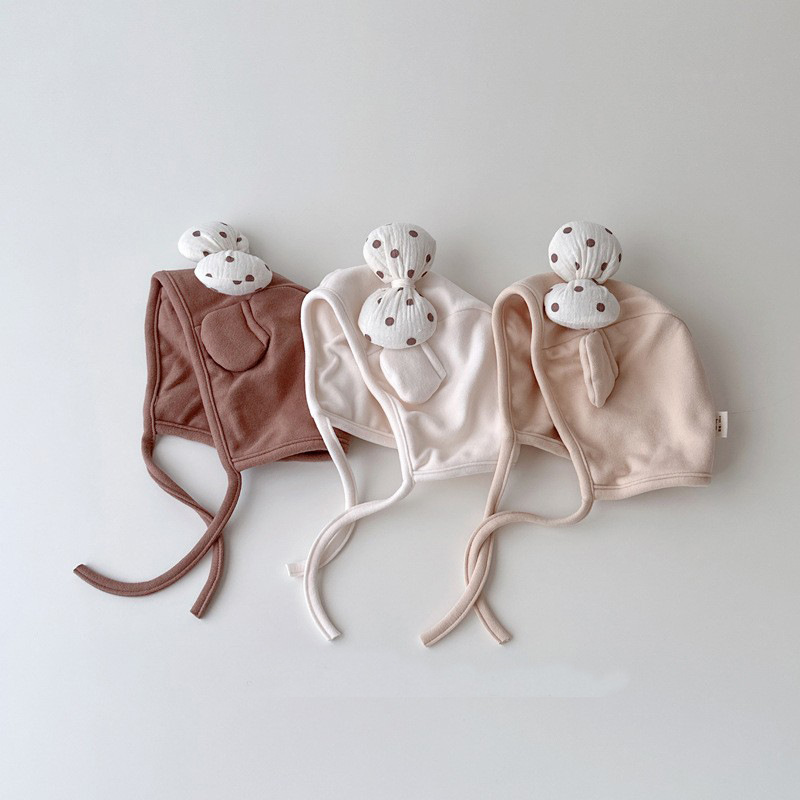 Sombreros para bebés otoño-invierno gorras para oídos lindas princesas arco bebé gorras para mujeres gorras para bebés pequeños