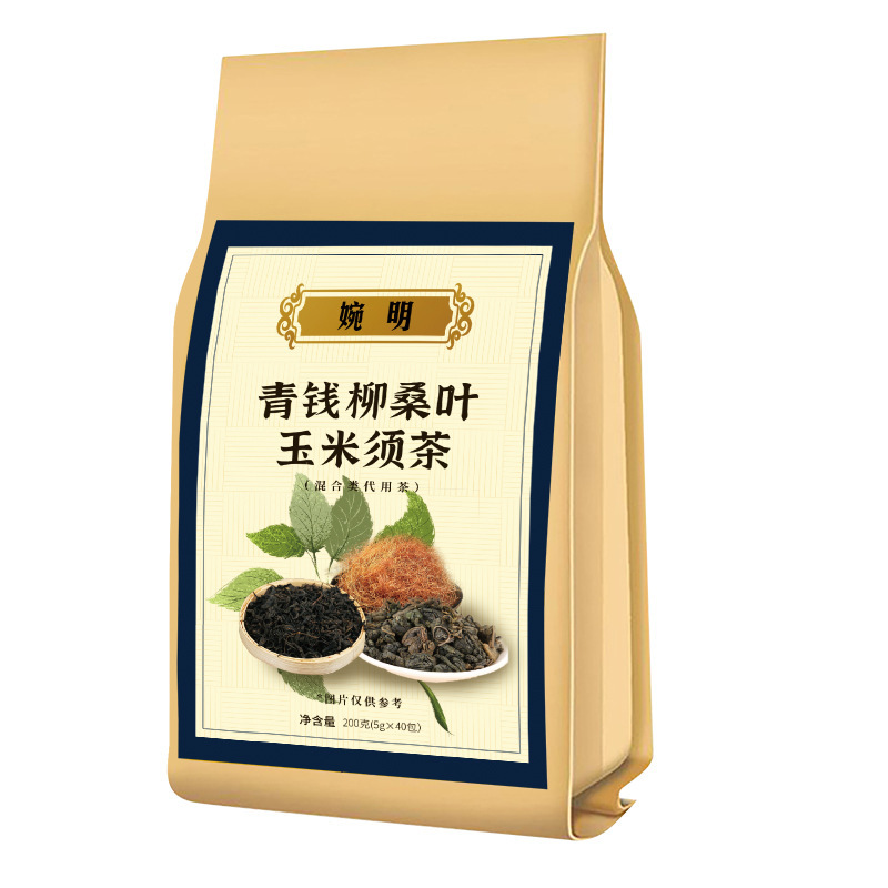 万明青銭柳桑葉トウモロコシの葉茶 200g（40袋）ティーバッグ トウモロコシの葉桑葉茶 健康茶|undefined