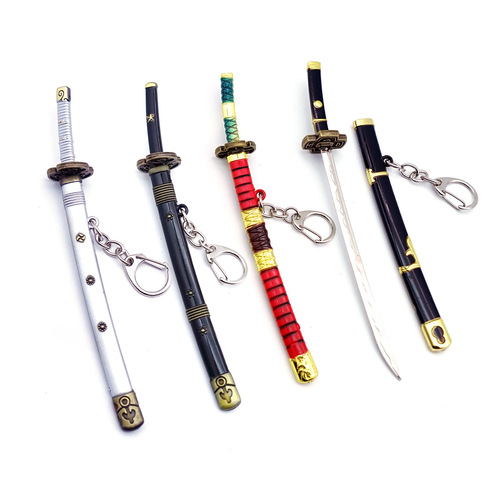 One Piece Red Sword Ghost Test Black Sword Snow Walking Yan Mo Tianyu Alloy Weapon Model Sauron Demon Sword Third Generation Keychain