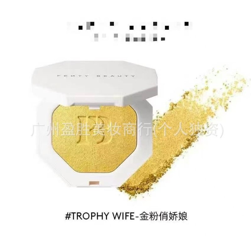 跨境专供 新品雷哈娜3D单色流光高光粉饼8g，2色可选|undefined