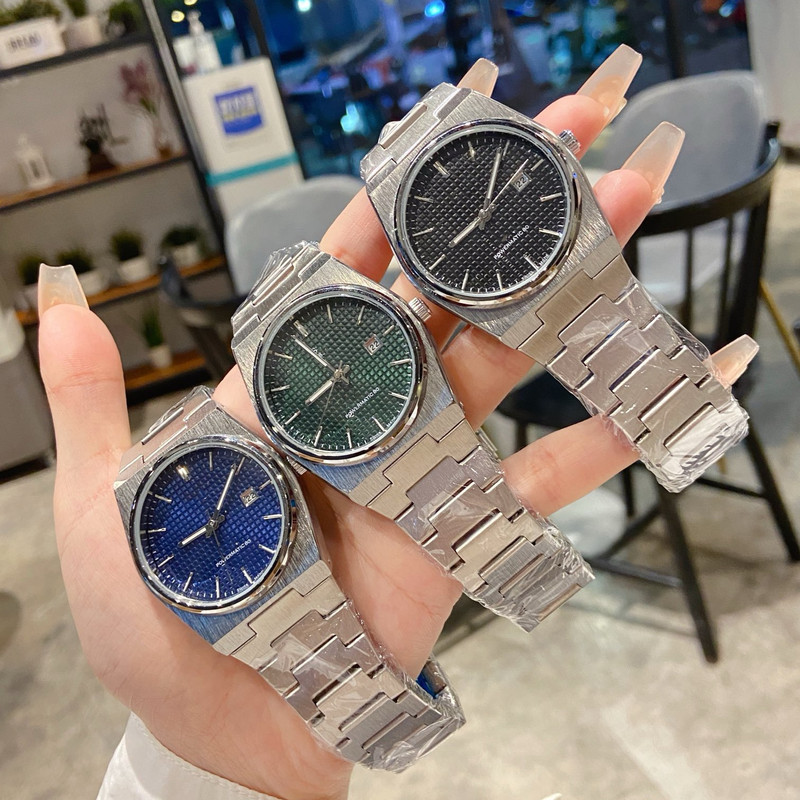 New Cross-Border Foreign Trade Tianjia Steel Band Series Quartz Men's Watch with Calendar, Simple and Stylish Watch, Wholesale from Manufacturer