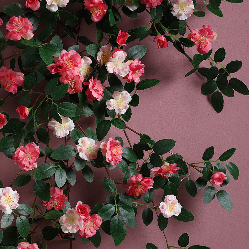 Rosa decoración verde colgante de pared colgante de pared de balcón decoración de pared tridimensional creativa