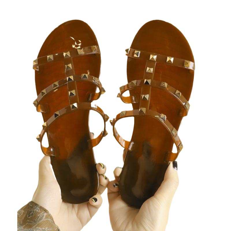 Jelly Hot selling Simple Fashion Crystal Shoes Cool Slippers Women's Summer_voghion.com