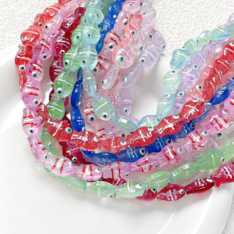 5g Weight Beads Jewelry Making Type DIY Ornament Accessories Classification 1 Piece Quantity Glass, glass Material Fish Pattern All Seasons Season Cute Style 1 Piece Glass Glass Fish DIY Ornament Accessories Beads 3