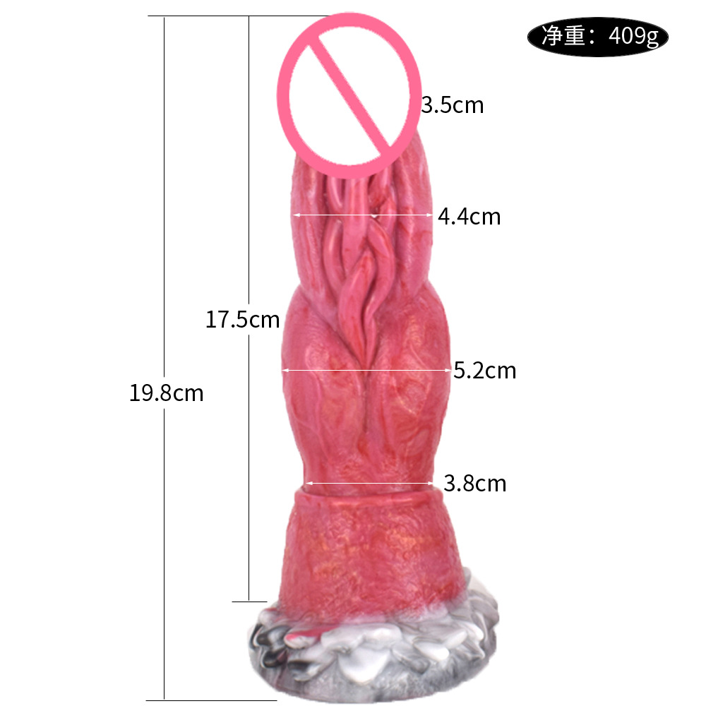 Dragón de hielo Polla pene de silicona líquida juguetes sexuales para adultos Yin anal de doble propósito clímax equipo juguetes sexuales para casa