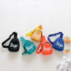 Children's Bags 2023 New Korean Version Baby Alphabet Small Chest Bag Stylish Boy Cross-Shoulder Bag Outing Backpack Foreign Trade