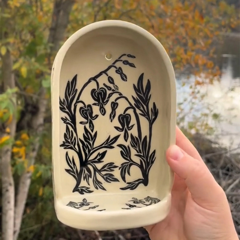Decorative Hand Painted Ceramic Altar And Resin Bowl Candle Holder_voghion.com