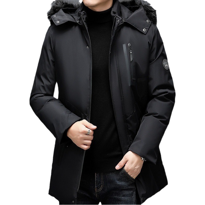 跨境大码爆款小红马可拆卸帽子加厚防水保暖经典款连帽男士外套