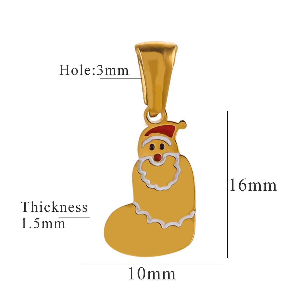 Acero inoxidable Navidad 18K titanio acero letras personalidad Santa adorable moda moda moda DIY joyas colgantes