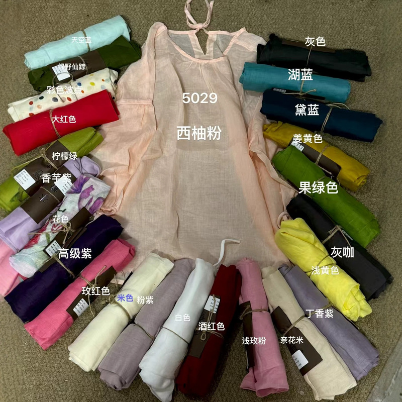 2026 Summer New Style Casual Loose-Fit Round-Neck Ramie Top for Women, Versatile Pullover Ramie Blouse for Women