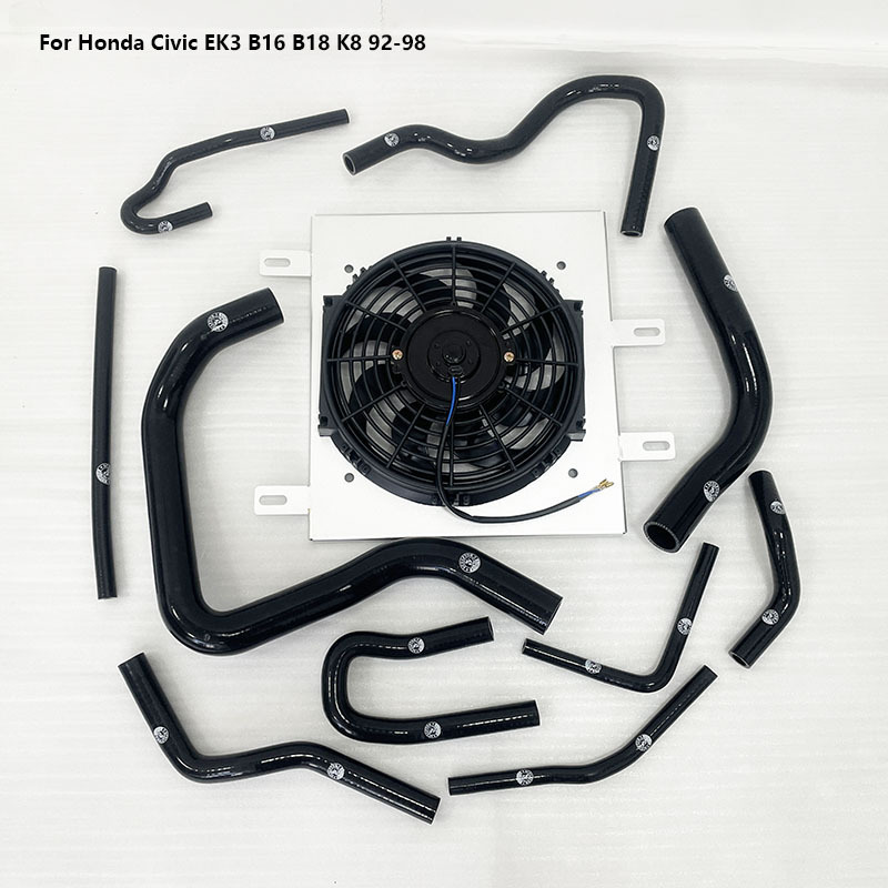 Cross-Border Premium Car Radiator Three-Row Thickened Water Tank Silicone Water Pipe for Honda Civic Ek3 92-98
