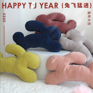 Internet Celebrity Rabbit ins Chenille Pillow Special-shaped Sofa Living Room Cushion Advanced Sense Bay Window Girl's Leg with Core