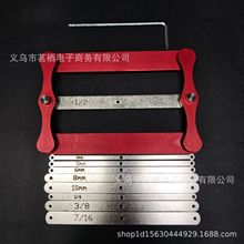 跨境 直孔 定位器 带刻度钻孔定位器圆木榫DIY 木工工具 hole 红