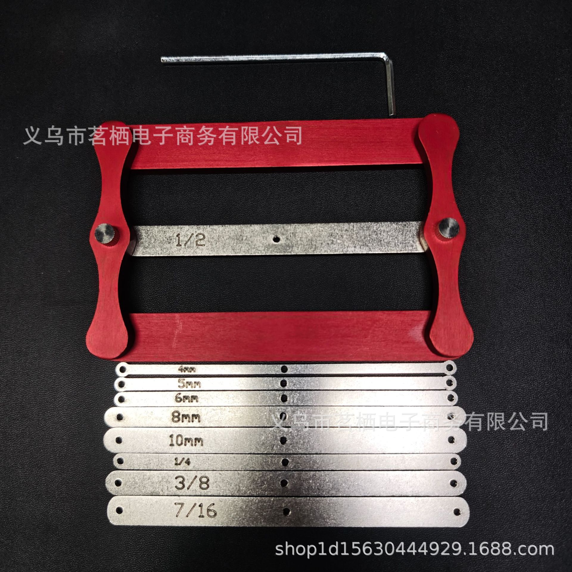 跨境 直孔 定位器 带刻度钻孔定位器圆木榫DIY 木工工具 hole 红