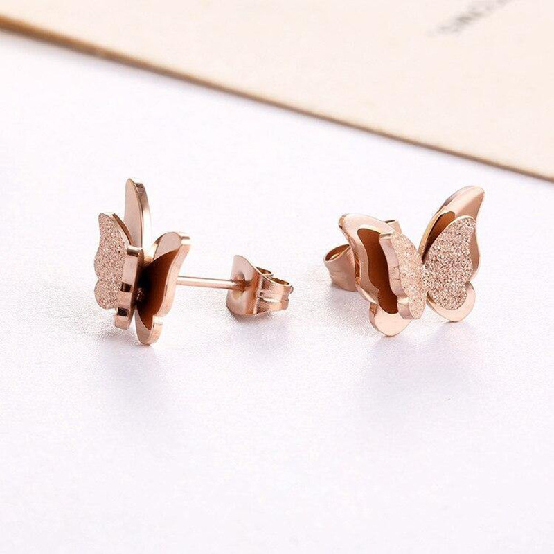 1 Pair Simple Style Butterfly Plating Copper Ear Studs display picture 14