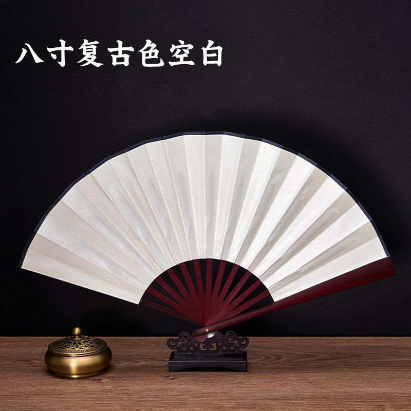 Ventilador plegable antiguo personalizado publicidad de verano ventilador masculino ventilador plegable portátil de tela de seda 8 pulgadas 10 pulgadas en stock image 40