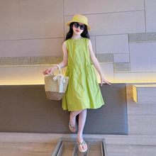 女童夏季连衣裙2025新款洋气女孩背心裙凉快中大儿童夏装裙子薄款