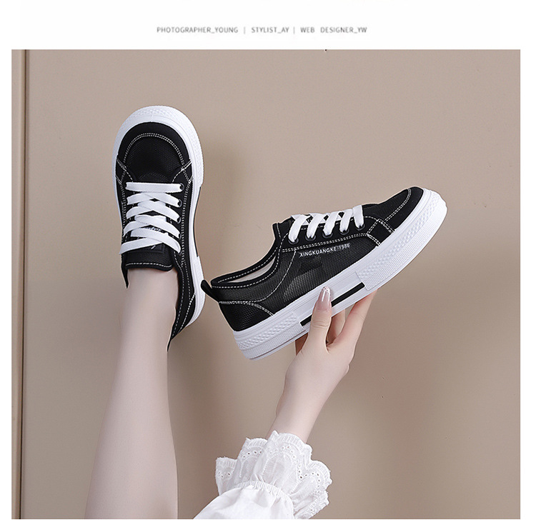 Summer New Breathable Mesh Canvas For Women, Versatile Student Shoes, Women's Soft-soled Korean-style Casual Shoes 221_vogvips.com