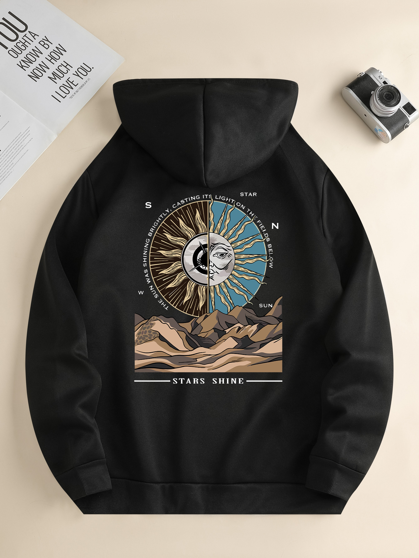 Sudadera transfronteriza con capucha Men's new fashion hoodie, casual daily drawstrin