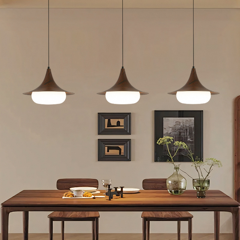 2026 nuevo estilo japonés silencioso platillo volador bar de madera mesa de comedor lámpara de protección de ojos 461L