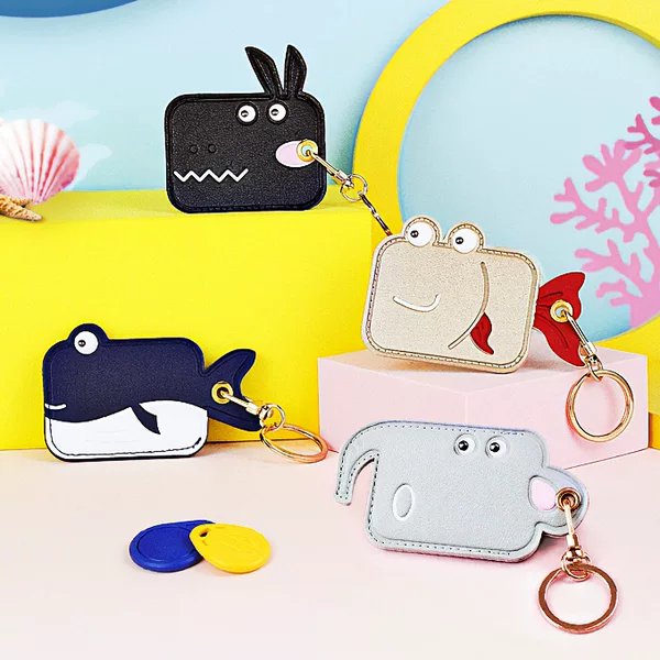 Goo Goo Tribe Access Card Set Keychain-Goldfish/Whale/Elephant/Horse