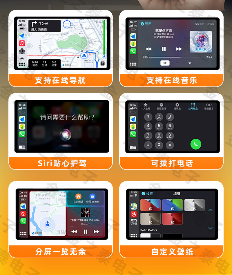Hot-Selling 4-in-1 Carplay Wireless Box Smart Mirror Screen Projection Car Connectivity Reverse Control Carplay Box