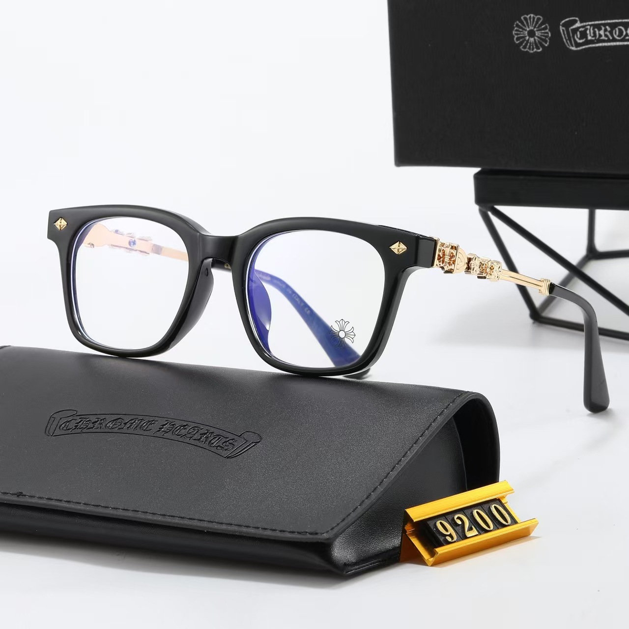 ネット赤生中継金中性レトロ大枠痩せ顔写真9200潮人宝宝級単品眼鏡フレーム新