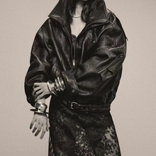 4166真皮皮衣新款Y*L进口新西兰泡皮羊皮廓形外套双开领大版夹克