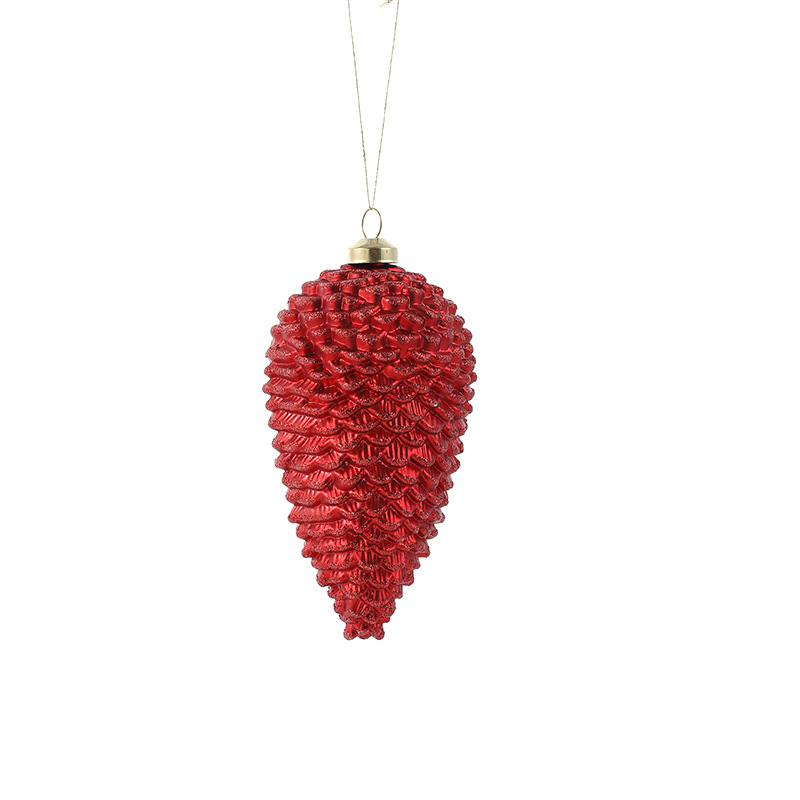 Polvo adhesivo de plástico transfronterizo color pino de bellota caja de polvo adhesivo de árbol de Navidad colgante decoración de escena colgante