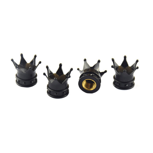 Car Tire Modification Crown Air Chuck Cover Plastic Electroplated Copper Core Crown Valve Stem Cap Cross-border