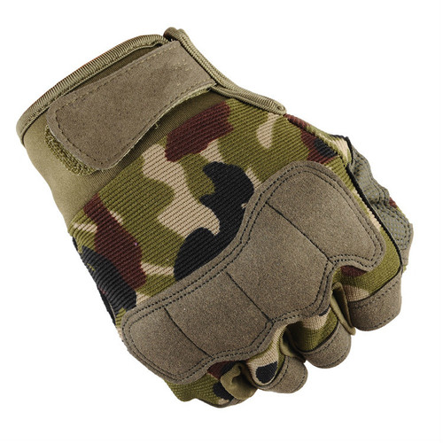 Soldier Tactical Half Finger Gloves Military Fans Men and Women Outdoor Sports Mountaineering Training Protection Wear-Resistant Fitness Wholesale Cross-Border