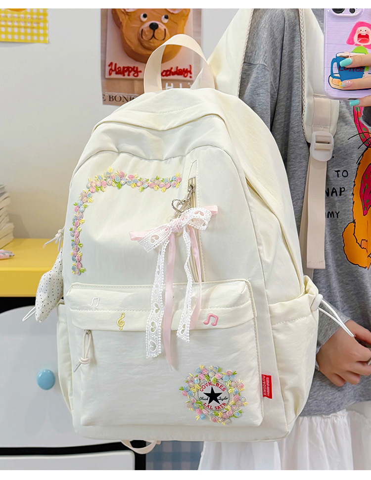 Neue grenzüberschreitende Freizeit-Trend-Rucksack mit Blumenmuster hochwertige leichte Schultasche großes Fassungsvermögen beliebter Campus-Rucksack