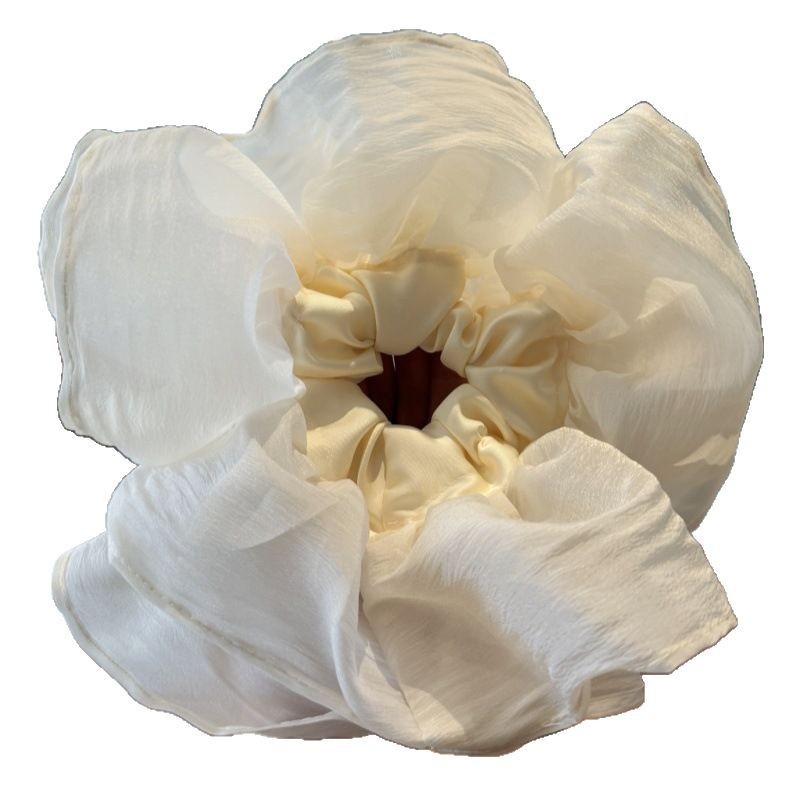 French Style Extra Large Double Layer Mesh Ponytail Hair Tie_voghion.com