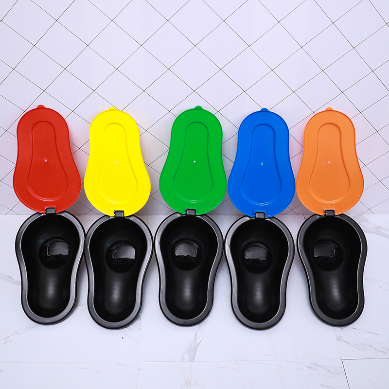 Temporary toilets for decoration, plastic squat toilets, urinals, non-disposable plastic construction site simple urinals supply full figure