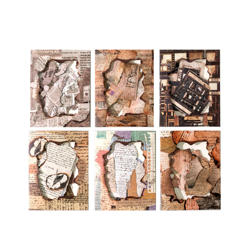 Detalles de la serie de pegatinas retrógradas retrógradas inglesas cuentas de mano diy pegatinas decorativas de fondo