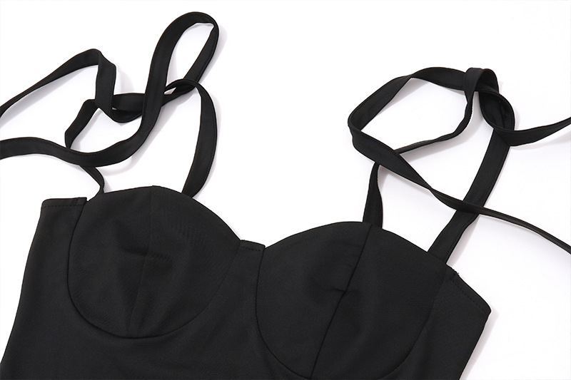Spring Sexy Strap off Shoulder Wrapped Chest Slim Fit Bodysuit Women