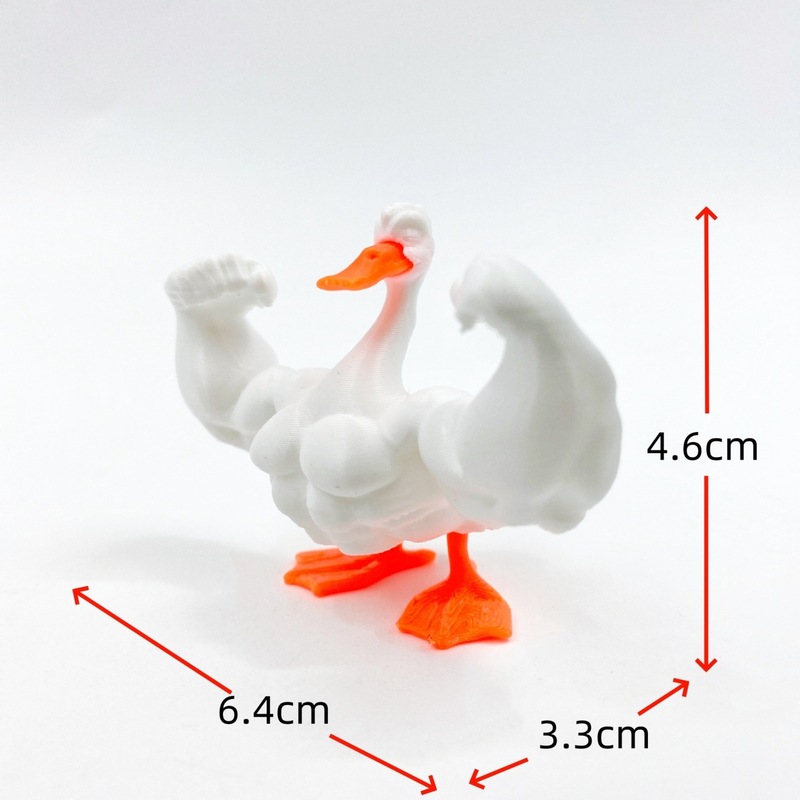 跨境新品3D打印Muscle goose打了鸡血的肌肉鹅摆件家居桌面装饰品|undefined