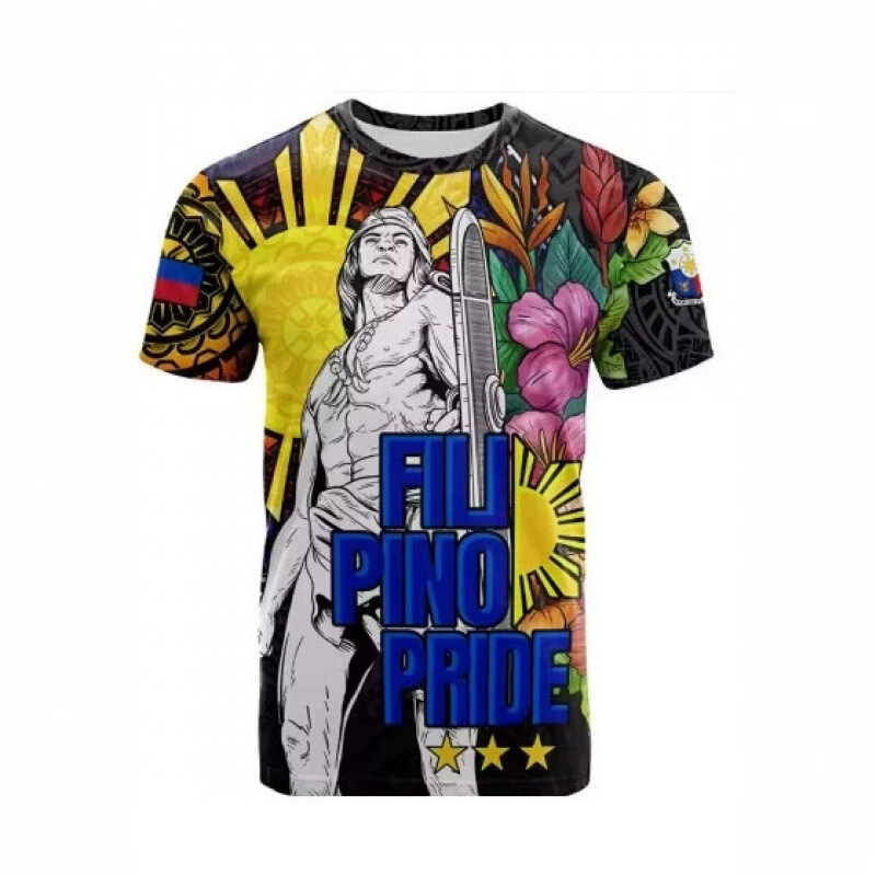 2026 New 3D Printed Philippines Independence Day Pattern T-Shirt, Breathable and Quick-Drying, Family Style, Suitable for Training