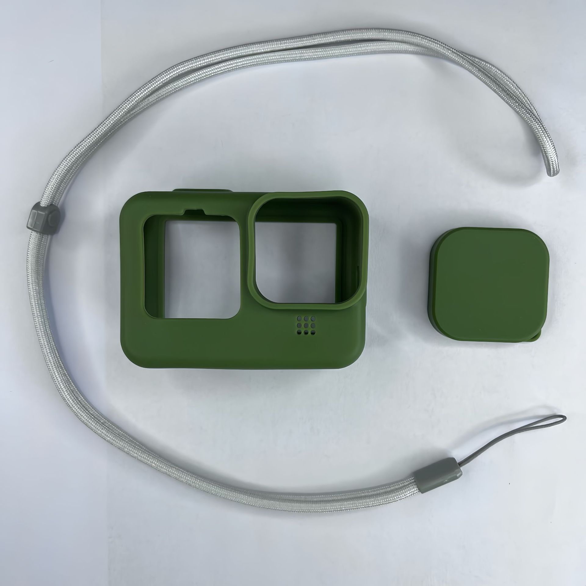 Cuerda larga de alta densidad verde gris militar