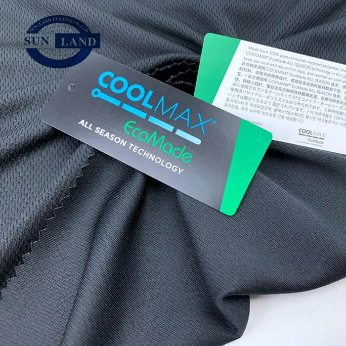 供应针织面料 coolmax运动服装面料 全涤吸湿排汗速干鸟眼网布