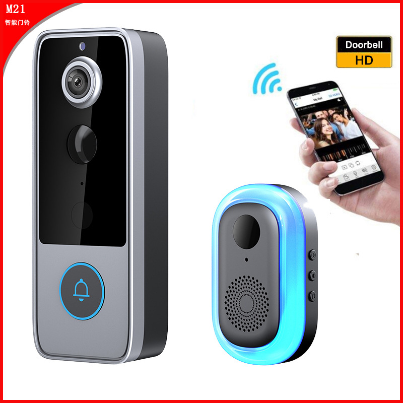 家用报警智能wifi可视门铃无线可视对讲门铃手机远程视频涂鸦门铃