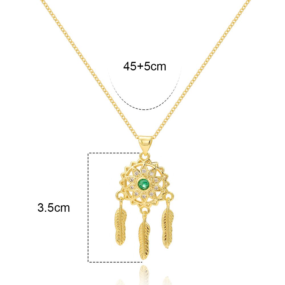 Casual Simple Style Cross Water Droplets Copper Plating Inlay Zircon Gold Plated Pendant Necklace display picture 1