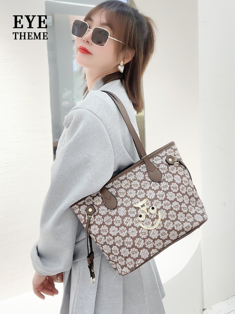 Casual impresión suave bolsas personales viejas bolsas de hombro de estilo europeo y americano bolsas de brazo de color materna 2570 #