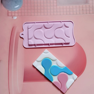Water flow chocolate 126 biscuit silicone mold cake candy pudding dessert baking mold Ma Zi