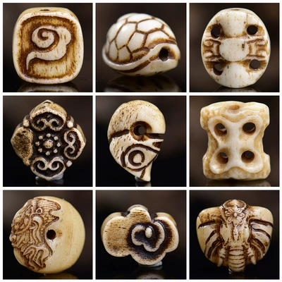 Zərgərlik ara hissələri | Bone DIY Semi-Finished Carved Beads